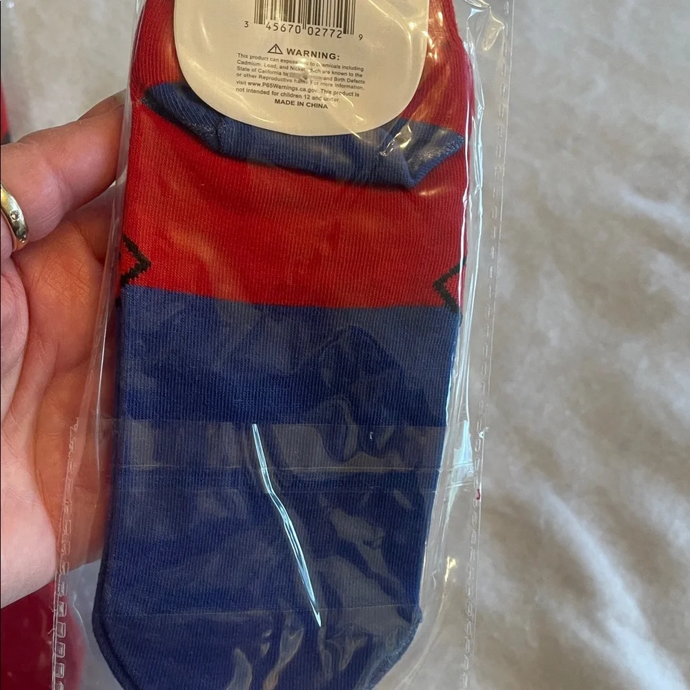 Superhero Themed Socks Set of 5 nwt ankle socks fits shoe youth 2.5 - womens 10